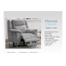 Monroe Fabric 2 Seater Recliner Sofa in Ash Monroe Fabric 2 Seater Recliner Sofa in Ash