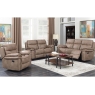 Richmond Fabric 2 Seater Recliner Sofa in Sahara