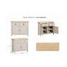 Windermere Painted Oyster Grey Oak 2 Door Sideboard Windermere Painted Oyster Grey Oak 2 Door Sideboard