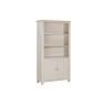 Windermere Painted Oyster Grey Oak Tall Wide Bookcase Windermere Painted Oyster Grey Oak Tall Wide Bookcase