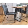 Baker Furniture Cooper Leather Dining Chair in Grey