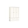 Burgundy Painted Coconut Milk Triple Wardrobe Burgundy Painted Coconut Milk Triple Wardrobe