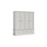 Burgundy Painted Light Grey 4 Door Wardrobe Burgundy Painted Light Grey 4 Door Wardrobe
