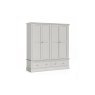Burgundy Painted Light Grey 4 Door Wardrobe Burgundy Painted Light Grey 4 Door Wardrobe
