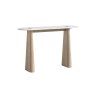 Portobello Oak Console Table with Travertine Top
