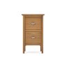 Bath Oak Narrow Two Drawer Bedside Bath Oak Narrow Two Drawer Bedside