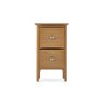 Bath Oak Narrow Two Drawer Bedside Bath Oak Narrow Two Drawer Bedside