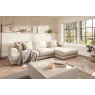 Niki Fabric Large 4 Seater Chaise Sofa