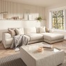 Niki Fabric Large 4 Seater Chaise Sofa Niki Fabric Large 4 Seater Chaise Sofa