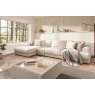 Niki Fabric Modular Sofa Group with Chaise End and Glass Table Niki Fabric Modular Sofa Group with Chaise End and Glass Table