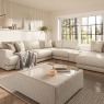 Niki Fabric Modular Large Corner Sofa Group with Chaise End and Glass Table Niki Fabric Modular Large Corner Sofa Group with Chaise End and Glass Table