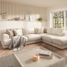 Niki Fabric Modular Large Corner Sofa Group with Footstool Niki Fabric Modular Large Corner Sofa Group with Footstool
