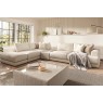 Niki Fabric Modular Large Corner Sofa Group with Footstool and Glass Table Niki Fabric Modular Large Corner Sofa Group with Footstool and Glass Table