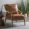 Gallery Direct Reliant Armchair in Brown Leather Gallery Direct Reliant Armchair in Brown Leather