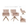 Cotswold Fabric Dining Chair in Blush Pink Cotswold Fabric Dining Chair in Blush Pink