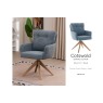 Cotswold Fabric Dining Chair in Storm Teal Cotswold Fabric Dining Chair in Storm Teal