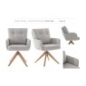Cotswold Fabric Dining Chair in Silver Grey Cotswold Fabric Dining Chair in Silver Grey