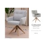 Cotswold Fabric Dining Chair in Silver Grey Cotswold Fabric Dining Chair in Silver Grey