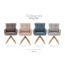 Cotswold Fabric Dining Chair in Silver Grey Cotswold Fabric Dining Chair in Silver Grey