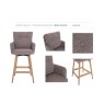 Cotswold Fabric Bar Counter Stool in Blush Granite (Pair) Cotswold Fabric Bar Counter Stool in Blush Granite (Pair)