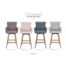 Cotswold Fabric Bar Counter Stool in Silver Grey (Pair) Cotswold Fabric Bar Counter Stool in Silver Grey (Pair)