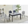 Turin Sintered Stone 130-160cm Extending Dining Table Set & 4 Light Grey Chairs