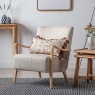 Gallery Direct Chedworth Armchair in Natural Linen Fabric Gallery Direct Chedworth Armchair in Natural Linen Fabric