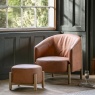 Gallery Direct Tindon Armchair in Vintage Brown Leather Gallery Direct Tindon Armchair in Vintage Brown Leather