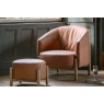Gallery Direct Tindon Footstool in Vintage Brown Leather Gallery Direct Tindon Footstool in Vintage Brown Leather