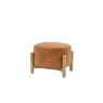 Gallery Direct Tindon Footstool in Vintage Brown Leather Gallery Direct Tindon Footstool in Vintage Brown Leather