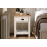 Gallery Direct Eton Painted White 1 Drawer Bedside Table