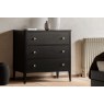 Gallery Direct Acton Black 3 Drawer Chest of Drawers Gallery Direct Acton Black 3 Drawer Chest of Drawers