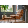 Gallery Direct Fabien Lounger Chair in Ochre Soft Fabric Gallery Direct Fabien Lounger Chair in Ochre Soft Fabric
