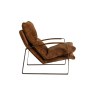 Gallery Direct Fabien Lounger Chair in Ochre Soft Fabric Gallery Direct Fabien Lounger Chair in Ochre Soft Fabric