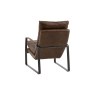 Gallery Direct Fabien Lounger Chair in Brown Leather Gallery Direct Fabien Lounger Chair in Brown Leather