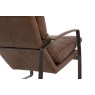 Gallery Direct Fabien Lounger Chair in Brown Leather Gallery Direct Fabien Lounger Chair in Brown Leather