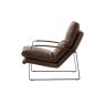 Gallery Direct Fabien Lounger Chair in Brown Leather Gallery Direct Fabien Lounger Chair in Brown Leather