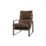 Gallery Direct Fabien Lounger Chair in Brown Leather Gallery Direct Fabien Lounger Chair in Brown Leather