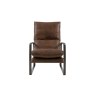Gallery Direct Fabien Lounger Chair in Brown Leather Gallery Direct Fabien Lounger Chair in Brown Leather