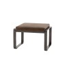 Gallery Direct Fabien Footstool in Brown Leather Gallery Direct Fabien Footstool in Brown Leather