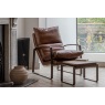 Gallery Direct Fabien Footstool in Brown Leather Gallery Direct Fabien Footstool in Brown Leather