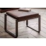 Gallery Direct Fabien Footstool in Brown Leather Gallery Direct Fabien Footstool in Brown Leather