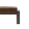 Gallery Direct Fabien Footstool in Brown Leather Gallery Direct Fabien Footstool in Brown Leather
