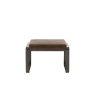 Gallery Direct Fabien Footstool in Brown Leather Gallery Direct Fabien Footstool in Brown Leather