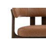 Gallery Direct Onda Walnut Dining Chair in Brown Leather Gallery Direct Onda Walnut Dining Chair in Brown Leather