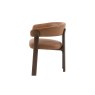 Gallery Direct Onda Walnut Dining Chair in Brown Leather Gallery Direct Onda Walnut Dining Chair in Brown Leather