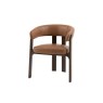 Gallery Direct Onda Walnut Dining Chair in Brown Leather Gallery Direct Onda Walnut Dining Chair in Brown Leather