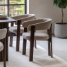 Gallery Direct Onda Walnut Dining Chair in Natural Fabric Gallery Direct Onda Walnut Dining Chair in Natural Fabric