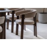 Gallery Direct Onda Walnut Dining Chair in Natural Fabric Gallery Direct Onda Walnut Dining Chair in Natural Fabric