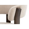 Gallery Direct Onda Walnut Dining Chair in Natural Fabric Gallery Direct Onda Walnut Dining Chair in Natural Fabric